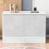 NicBex Full Size Murphy Bed 56.7" Wooden Bed Frame Morden Hideaway Wall Bed with Top Shelf, 2 Drawers for Guest Room - 3 of 4