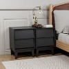 NicBex Modern Wooden Nightstand Bedside Table Set of 2 with 4 Drawers for Bedroom and Living Room - 3 of 4