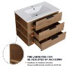 Vynxaria 30-Inch Bathroom Vanity with Top and Left Locker, Stylish Black Finish for Contemporary Small Bathrooms - 4 of 4