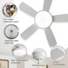 42 inch Ceiling Fans Light Kits with Remote Control Dimmable LED Reversible Noiseless Farmhouse Ceiling Fan for Bedroom Indoor/Outdoor - 4 of 4