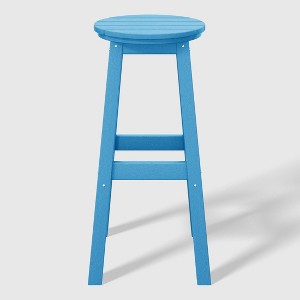 WestinTrends Malibu 24" All Weather Hdpe Outdoor Patio Round Backless Counter Stool - 1 of 4