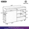 Wardrobe Closet Island with Glass Tabletop,Makeup Vanity Storage Island with Drawer, Shop Display Case, Walk In Wardrobe Furniture for Dressing Room - 3 of 4