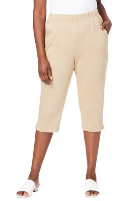 Jessica London Women's Plus Size Soft Ease Capri