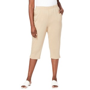 Jessica London Women's Plus Size Soft Ease Capri - 1 of 4