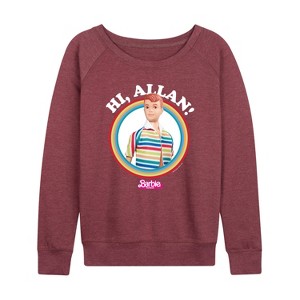 Women's - Barbie - Hi Allan Lightweight French Terry Wide Neck Long Sleeve Shirt - 1 of 4
