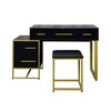 Okak Vanity Table and Chair Set, Makeup Vanity Set with Mirror and 4 Drawers for Bedroom - 4 of 4
