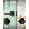 ZACHVO Matte Black Passage Door Lever – Heavy Duty Non-Locking Handle Set for Hallway, Closet, or Interior Room (1 Pack, Reversible Design) - 2 of 4