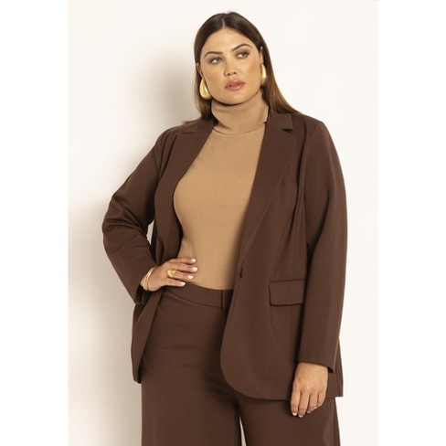 9-to-5 Stretch Work Blazer  Women's Plus Size Coats + Jackets