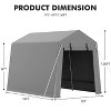 GustoWave Outdoor Portable Storage Shed, Carport Tent for Motorcycle, Bike - 4 of 4