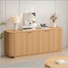 KIGFTSOD 63 " Wavy Storage Sideboard, Double-Door Buffet Cabinet with Adjustable Shelves, Suitable for Kitchen, Living Room, Hallway - 3 of 4