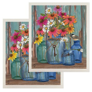 Briarwood Lane Farm Fresh Flower Swedish Dishcloth (2-pack) - 1 of 4