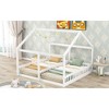Twin Size House Platform Beds with Safety Guardrails for Bedroom - 4 of 4