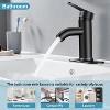 Attop Black Single Hole Bathroom Faucet Black Vanity Faucet for Bathroom Sink 1 Hole or 3 Hole for Modern RV Sink with Pop-up Drain and Deck - 3 of 4