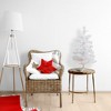 Northlight 2' Prelit Artificial Christmas Tree Slim White Tinsel - Multi-Color Lights - 4 of 4