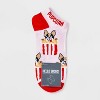 Women's 'Pupcorn' Puppy Low Cut Socks - Pink/Red 4-10 - 2 of 3