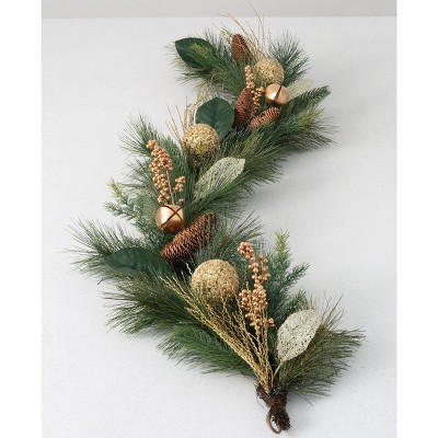 Sullivans Artificial Pine and Bell Garland 60"L Green