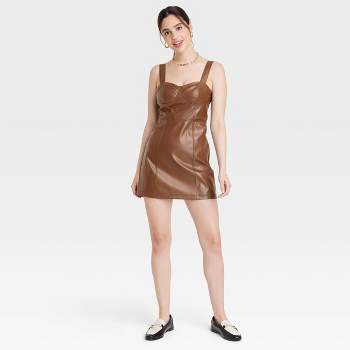 Women's Faux Leather Bodycon Dress - A New Day™