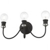 Livex Lighting Lansdale 3 - Light Vanity in  Black/Brushed Nickel - 4 of 4