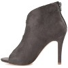 Journee Collection Womens Brecklin Back Heel Zip Open Toe Stiletto Booties Grey 11 - 2 of 4