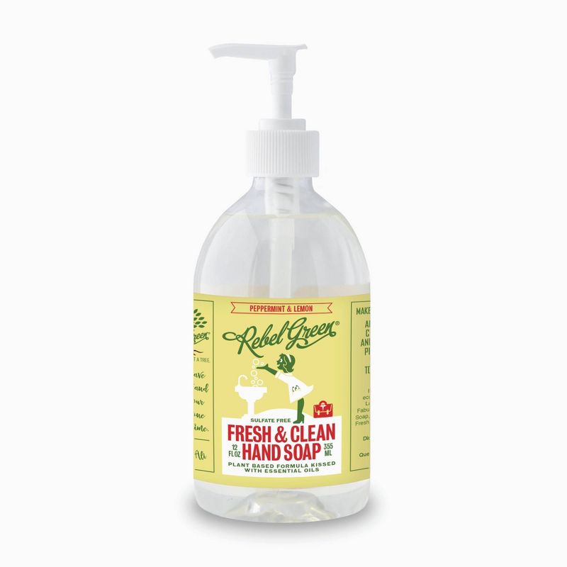 Rebel Green Hand Soap - Peppermint Lemon - 24 fl oz//2ct, 4 of 6