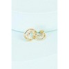 Slickblue Gold Helix Ear Clips, Small Linked Hoop Design with Structured Trim, No Piercing Style, 0.5" - 2 of 2
