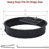 GOCAPTAIN Inner Fire Pit Ring with Outdoor Steel Firepit Ring Large Bonfire Fire Pit Insert Round - Steel for High Temp, DIY Fire Ring Cooking Kit - 3 of 4