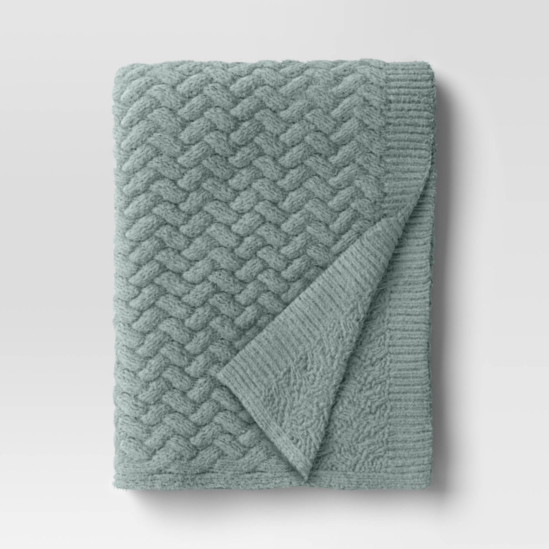 Chunky Chenille Throw Soft Green - Threshold™