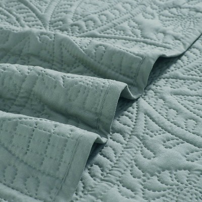 Spa Mint Twin Reversible Microfiber Bedspread Set