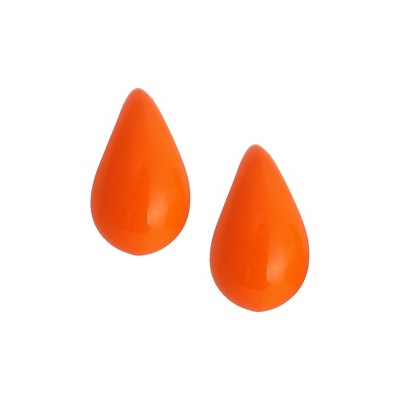 SOHI Women's Pumpkin Orange The Medium Teardrop Stud Earrings