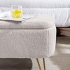 NicBex Adele Upholstered Padded Storage Bench Ivory - 2 of 4