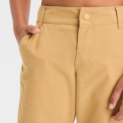 Art Class Boys' Solid Swim Shorts - art class™ Tan 6: Quick Dry, Adjustable Waistband, UPF 50+ — фото 2