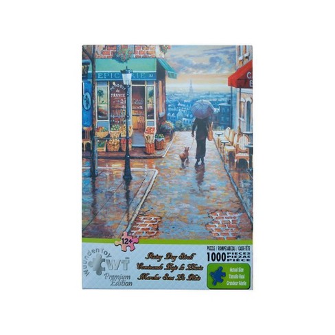 Walking in the rain 1000Piece Difficulty Jigsaw Puzzle Colourful Educational Toy 