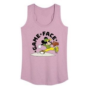 Women's - Disney - Game Face Baseball Graphic Racerback Tank - 1 of 4