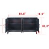 TIRAMISUBEST Antique Dark Grey Buffet Cabinet - Vintage Style Rolling Storage Cabinet for Dining Room or Office - 3 of 4
