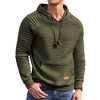 COOFANDY Mens Hoodies Pullover Casaul Long Sleeve Drawstring Waffle Knit Hooded Sweatshirt with Kanga Pocket - 4 of 4