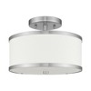 Livex Lighting Park Ridge 2 - Light Semi-Flush Mount in  Brushed Nickel - 2 of 4