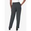 Jessica London Women's Plus Size Stretch Knit Crepe Straight Leg Pants - 3 of 4