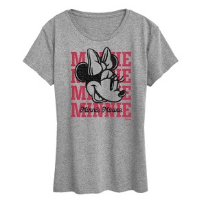 Women's - Disney - Minnie Mouse Stacked Short Sleeve Graphic T-Shirt - 1 of 4