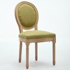 NicBex Set of 2 French Style Velvet Dining Chairs, Antique Painted Solid Wood Kitchen Side Chairs, Nailhead Trim & Steel Spring Cushion - 4 of 4