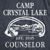 Mens Camp Crystal Lake T shirt Funny Graphic Camping Vintage Adult Novelty Tees - Crazy Dog Men's T Shirt - 2 of 4