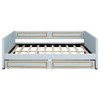 Twin/Full Size Upholstery Daybed with Two Storage Drawers, Blue-ModernLuxe - 4 of 4