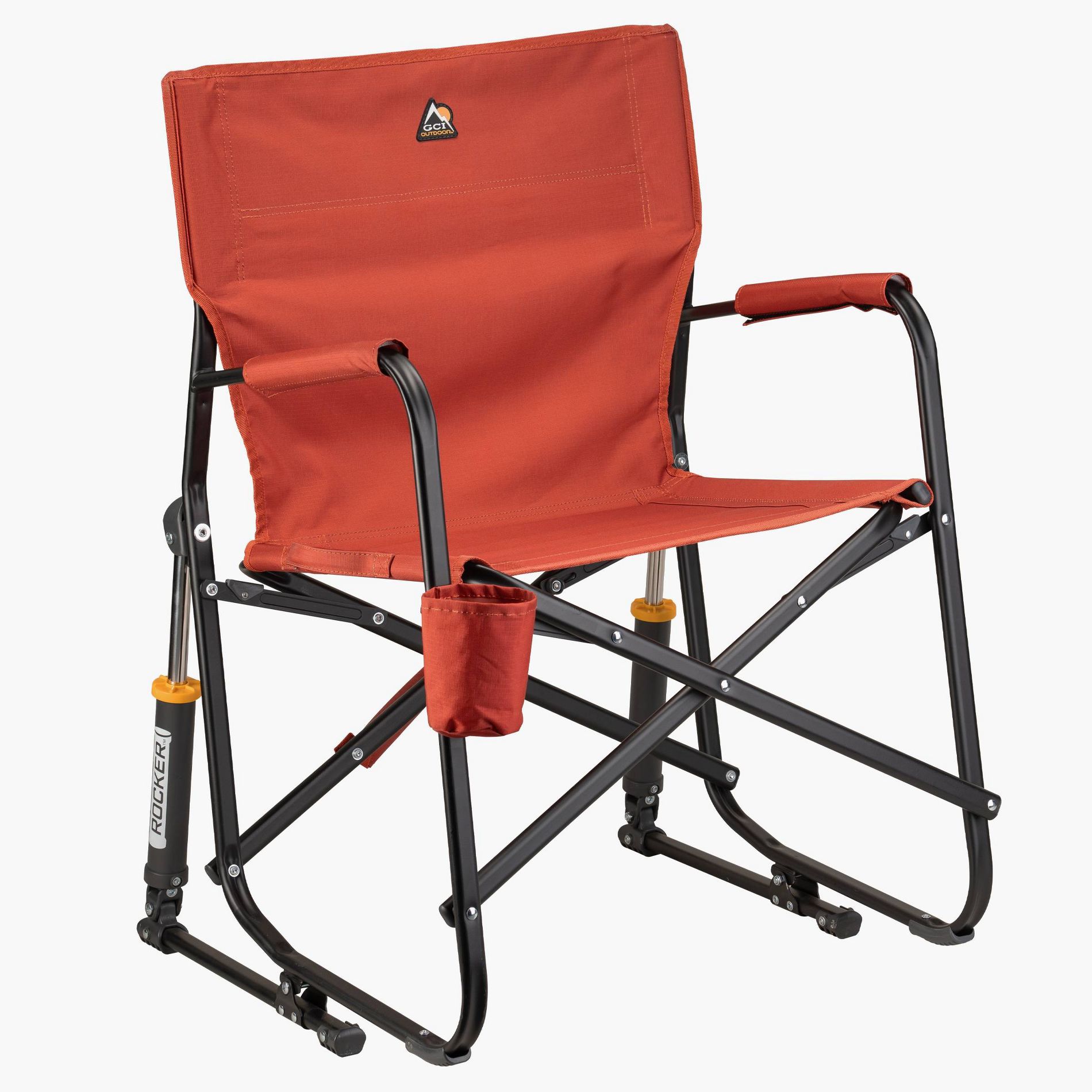GCI Outdoor Freestyle Rocker Foldable Rocking Camp Chair - Terracotta Orange