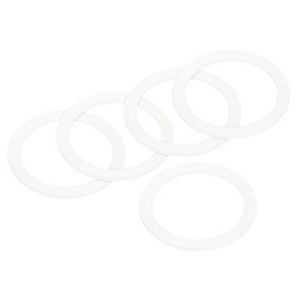 Unique Bargains Coffee Machine Replacement Parts Silicone Rings White 5 Pcs - 1 of 3