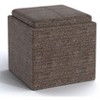 Sapphtopaz 16.9" Cube Storage Bench Ottoman with Storage, Storage Organizer Ottoman Bench with Tray for Entryway Bedroom - 2 of 4