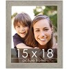 PosterPalooza | 15x18 Wide Barnwood Picture Frame, UV Acrylic, 6 Finishes - Grey, Brown, White, and Black - 2 of 4