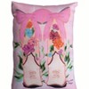 Manual Woodworkers and Weavers Boots with Bows Outdoor Pillow – Pink Floral Climaweave Cushion with Weather-Resistant Fabric - 2 of 3