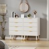 4 Drawer Dresser With Storage, Chest of Drawers With Metal Handles, Modern Minimalist Nightstand， Organizer Cabinet for Living Room, Bedroom, Hallway - 4 of 4