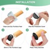 Unique Bargains Round Self-Adhesive EVA Foam Furniture Sliders Floor Protectors Black - 3 of 4