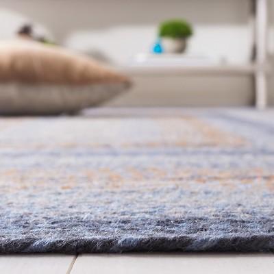 Handwoven Gray and Brown Braided 27" Reversible Runner Rug