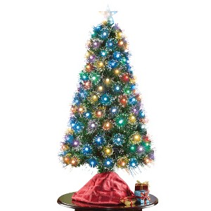 Collections Etc 47" Color-Changing LED Fiber-Optic Tree 23 X 23 X 47 - 1 of 2